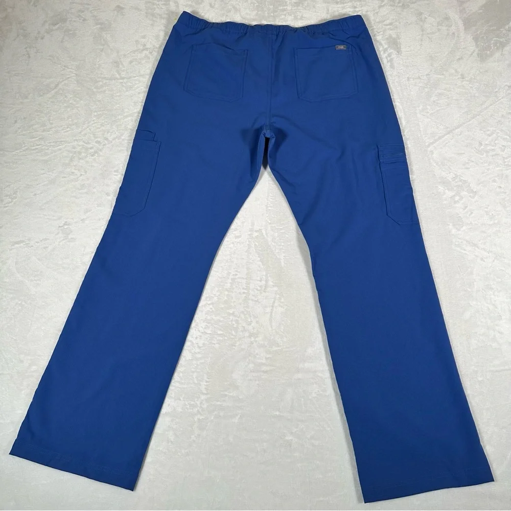 Figs Cairo Cargo Scrub Pants Men XXL Zip Fly Drawstring Classic Fit Straight Leg
